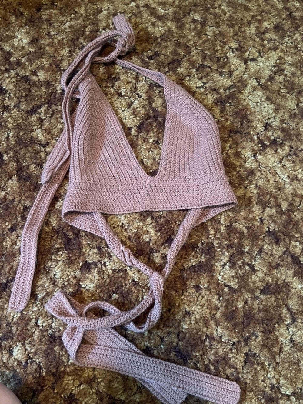 Crochet Halter Tie-Back Top